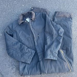 Dickies Insulated Coveralls M Largee Regular Mechanic Quilted Workwear Black Vtg